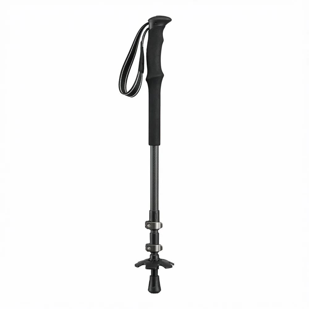 Adjustable carbon fiber trekking poles, light and shockproof, suitable for trekking men and women