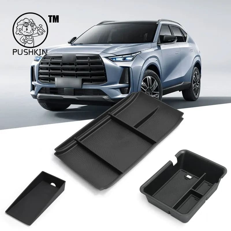 Per Trumpchi GAC GS4 MAX 2025 Plastica ABS Car Center Console Organizer Stoccaggio Interno Bracciolo Scatola di Immagazzinaggio Accessori Auto