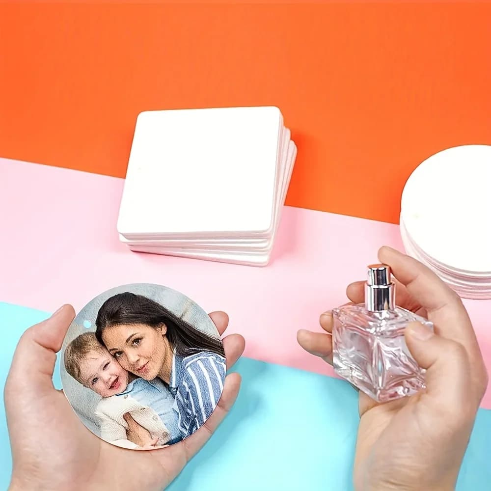 Deodoranti per ambienti a sublimazione fai-da-te spazi vuoti: 4 fogli di feltro di stili 10/50 pezzi sacchetti e corde per imballaggio per la decorazione d'interni dell'auto