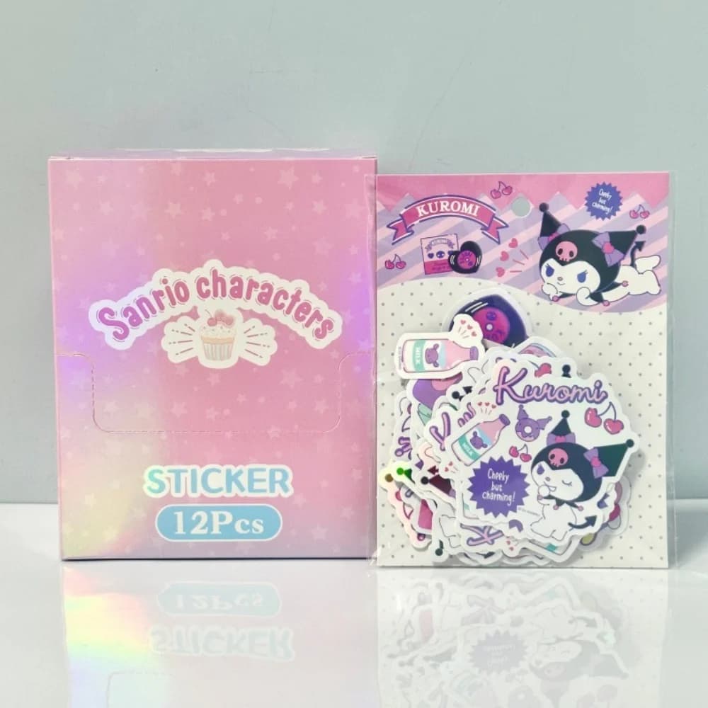 Adesivi Originali Sanrio Hello Kitty My Melody Kuromi, Decalcomanie Cartoon per Scrapbooking, Diario, Telefono, Laptop, Bottiglia d'Acqua, Decorazioni