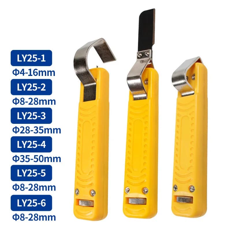 Coltello per cavi da elettricista strumento spelafili regolabile per spelatura cavo rotondo in PVC diametro 4-50mm LY25-1 LY25-2 LY25-4 LY25-6