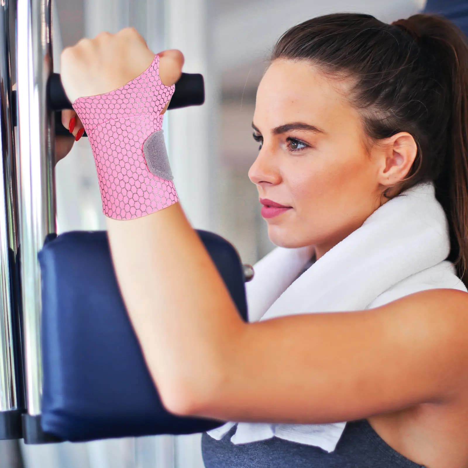 2 Pezzi Fasce da Polso Traspiranti Regolabili, Supporto Confortevole per Palestra, Fitness, Sport, Sindrome del Tunnel Carpale