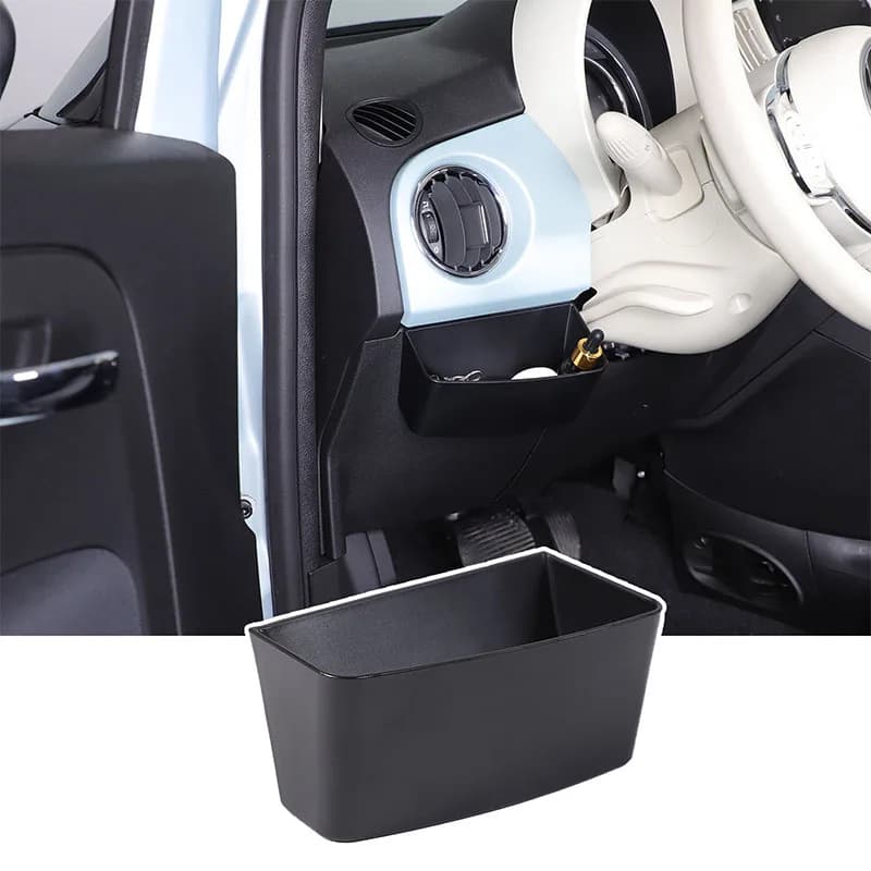Organizer per Cruscotto Auto, Portamonete e Portacellulare in ABS per Fiat 500 2010-2026