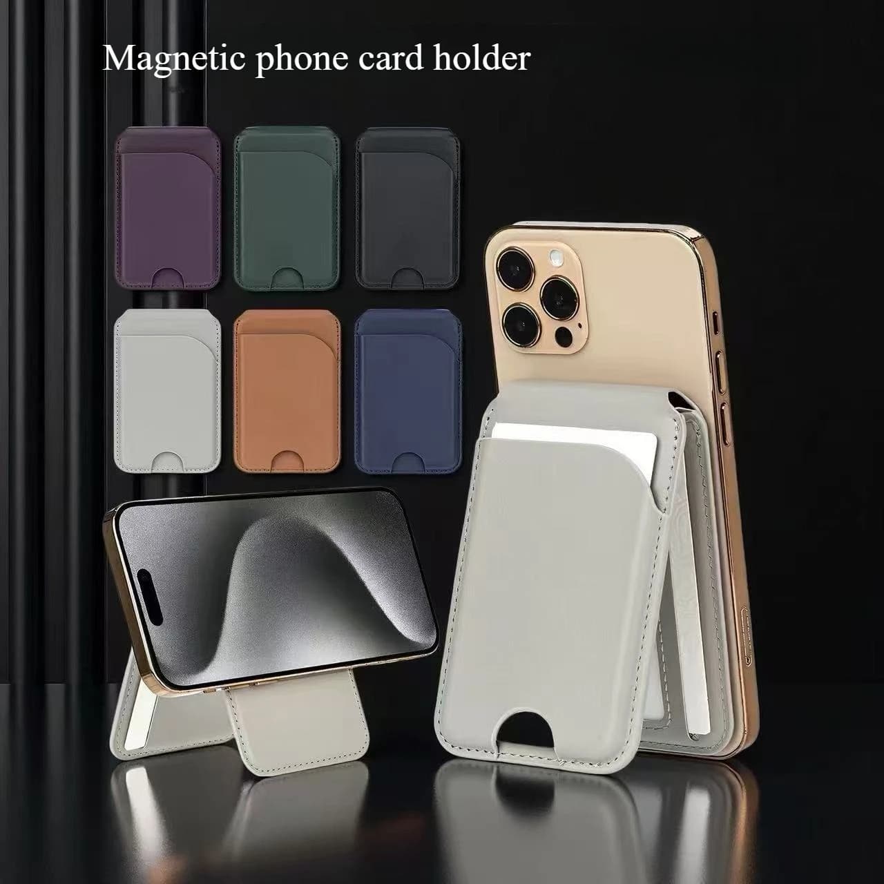Support for mobile phone with magnetic card Mobile phone support for mobile phone support Magsafe IPhone17 Pro Max Samsung Xiaomi