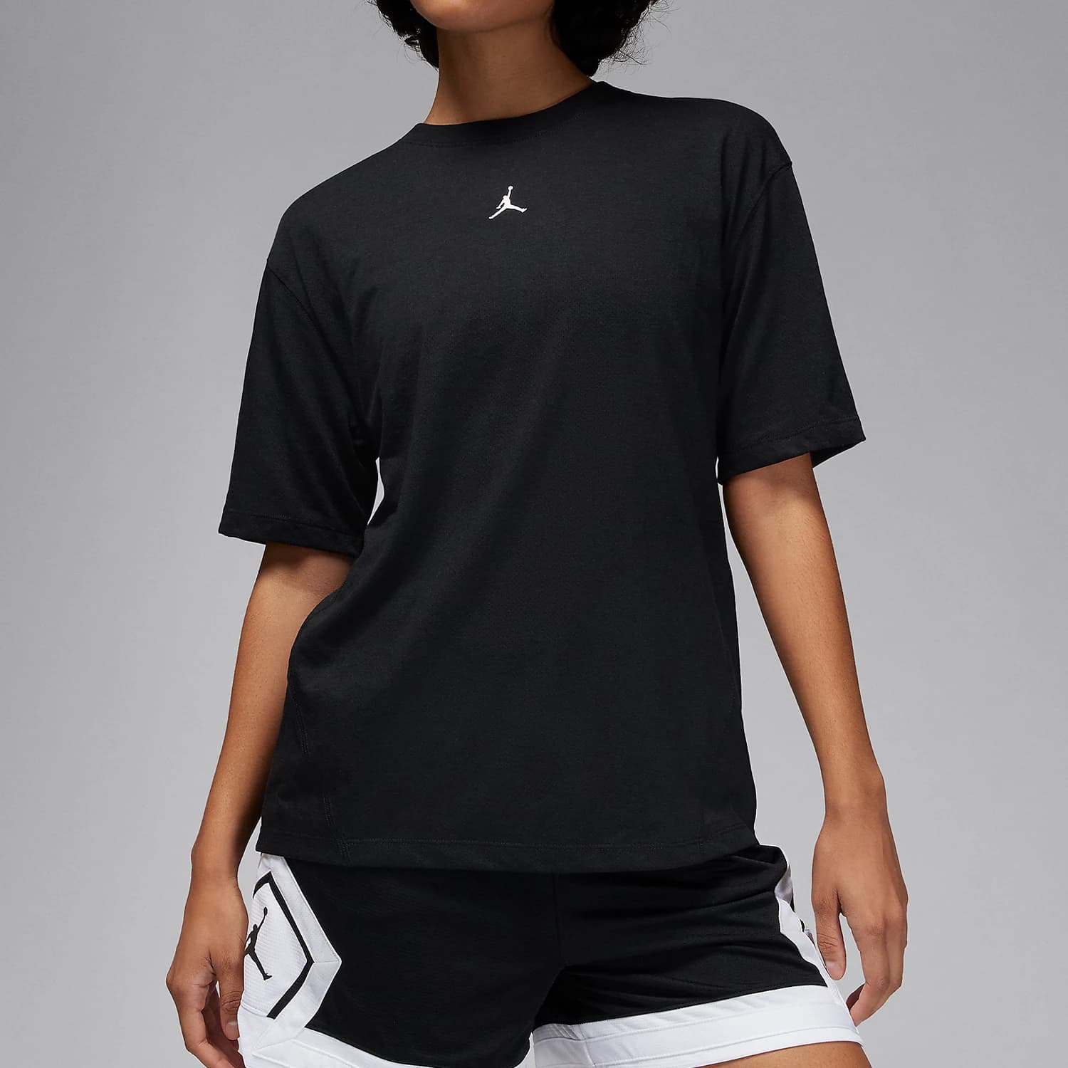 Nike genuine JORDAN women's simple casual breathable round neck short sleeved T-shirt FN5117-010