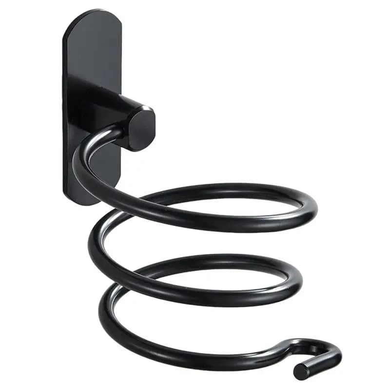 【Big Deal】Wall Mounted Hair Dryer Holder Spiral Hair Care Tools Hanging Rack Organizer For Blow Dryer Storage Organizer