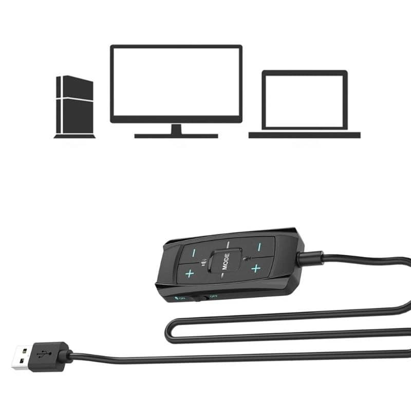 E74D USB Sound Card Virtual 7.1 Surround Auditory Adapter for PC Gaming Headsets