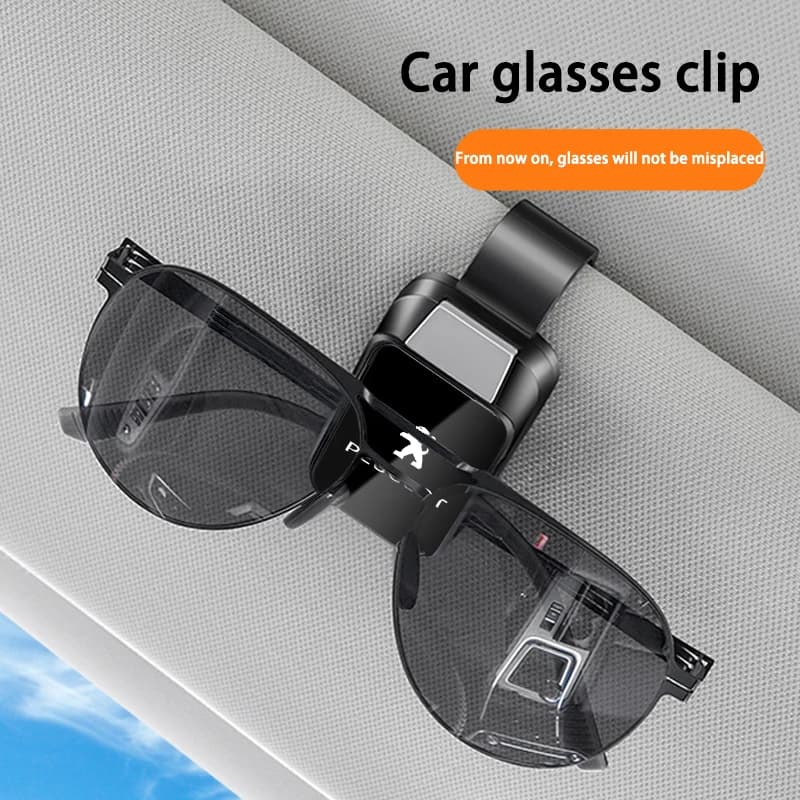 Car Eyeglass Holder Glasses Storage Clip Sunglasses Holder with Sponge Protection For Peugeot 208 3008 308 2008 207 107