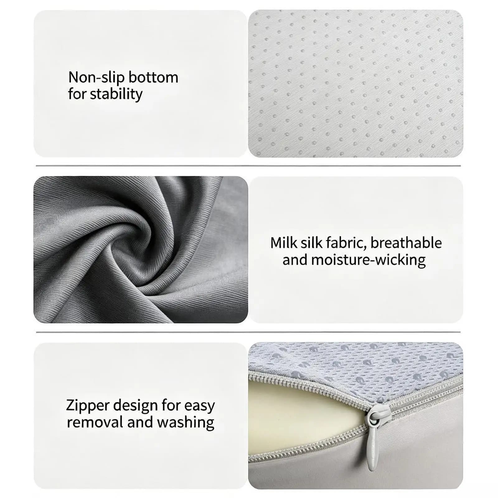 Meditation Cushion Memory Foam Support Washable Cover Easy to Clean Comfort Soft