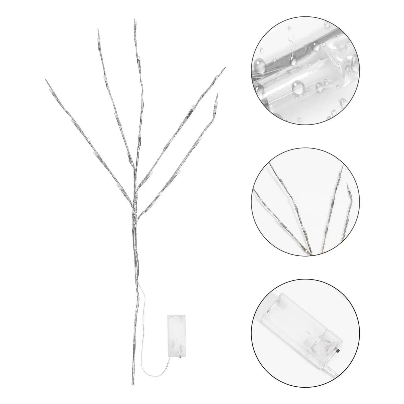 Lampada Decorativa a LED a Forma di Vaso con 20 Luci, Luce Calda per Atmosfera Domestica, Lampada Notturna per Matrimoni e Feste