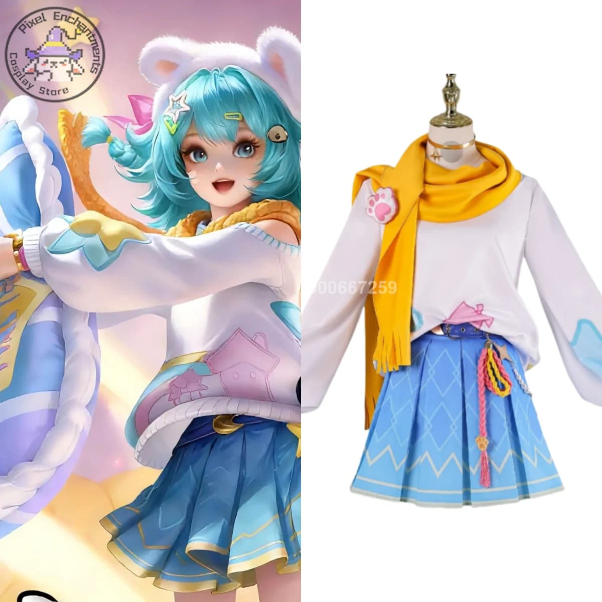 Costume Cosplay Anime Xiao Qiao di Honor of Kings, Uniforme Carina per Giochi di Ruolo, Outfit per Donne Adulte, Comic Con, Festa di Halloween