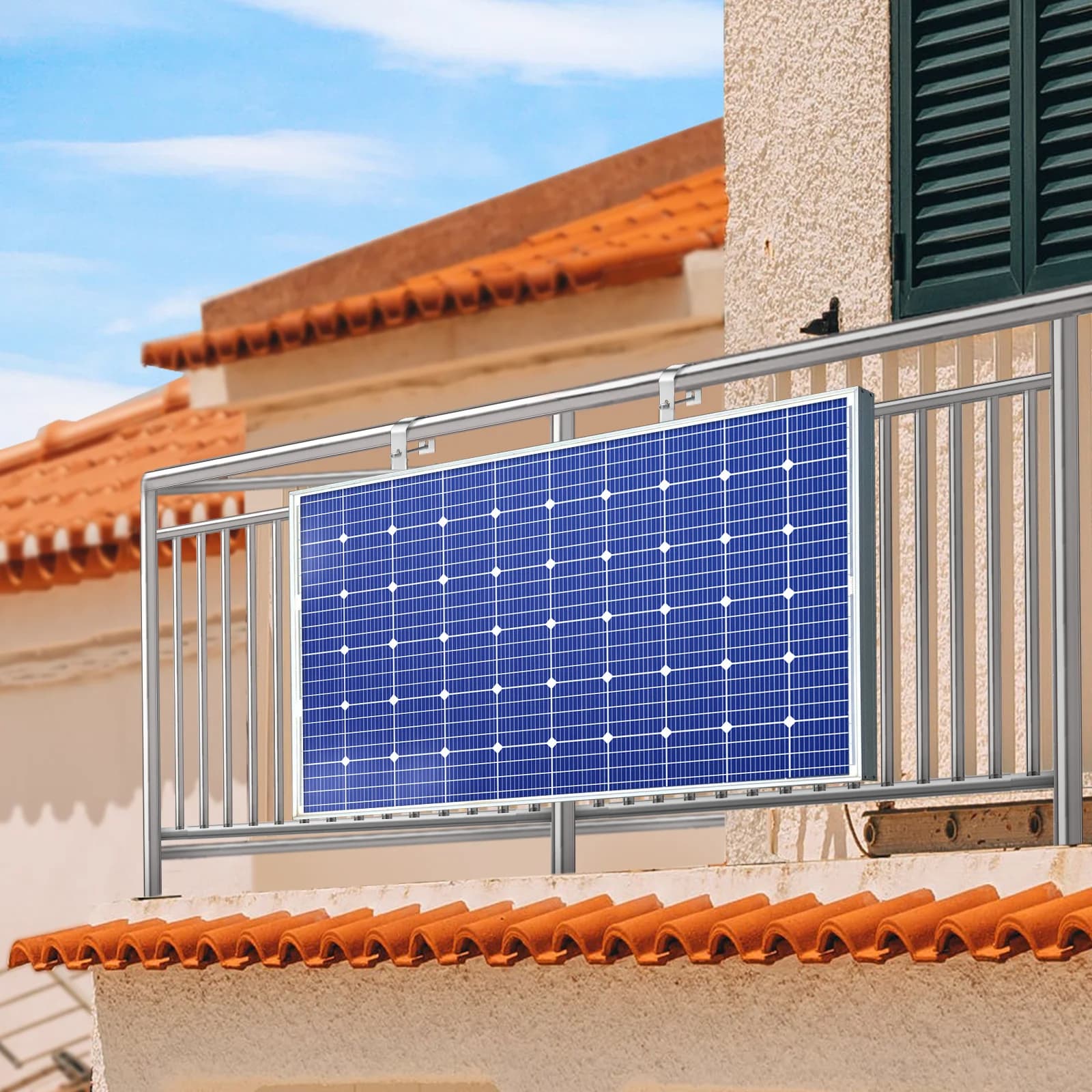 CP-SETUNO gancio per pannello solare, staffa di montaggio per pannello solare, Clip per fune metallica Duplex, supporto per modulo solare per balcone