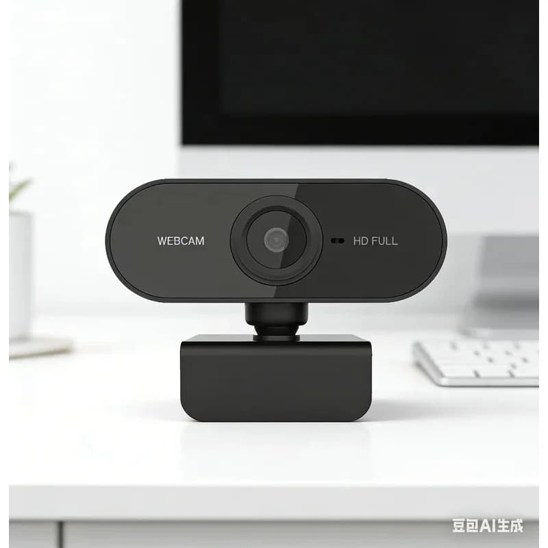 Webcam USB con Microfono, Telecamera per Computer Plug and Play per Videochiamate, Zoom, Teams, Streaming, Compatibile con PC e Mac