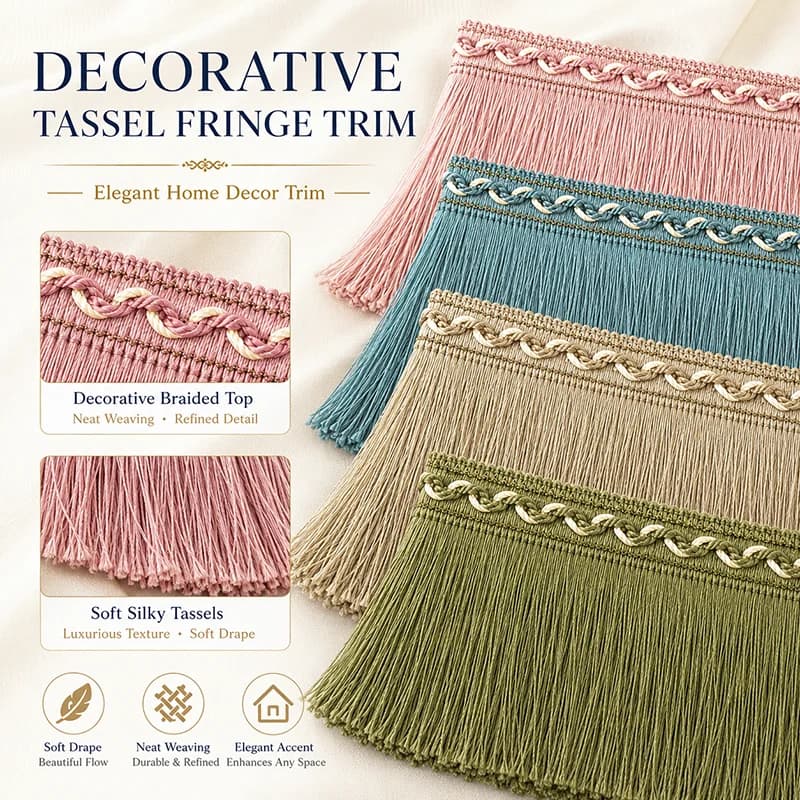 2/5M 13cm Cotton Tassel Fringe Lace Trim for Curtain Dress Bag Clothing Home Decor Costume Jewelry Craft Sewing Border Accessory