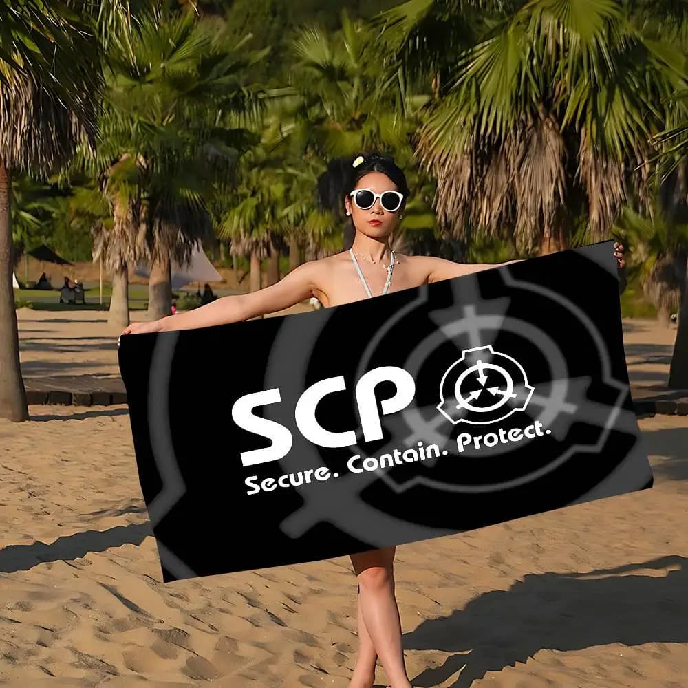 Popolare Coperta in Microfibra SCP F-Foundation Game, Asciugamano da Spiaggia ad Asciugatura Rapida, Stampa Oversize, Super Assorbente