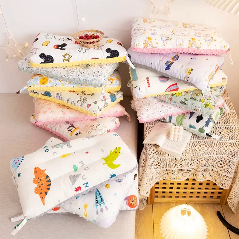 1PC biancheria da letto in velluto di cotone cuscino per dormire previene la fabbrica di cuscini in memory foam per modellare il collo dei bambini ortopedici piatti # /