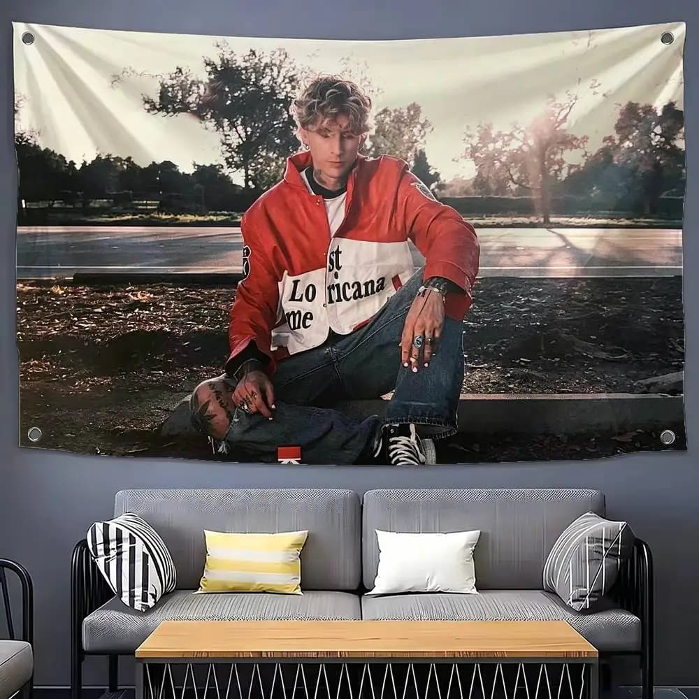 M-MGK Lost Americana Flags Wall Hanging Tapestry Outdoor Garage Room Decorative flag Background Blanket