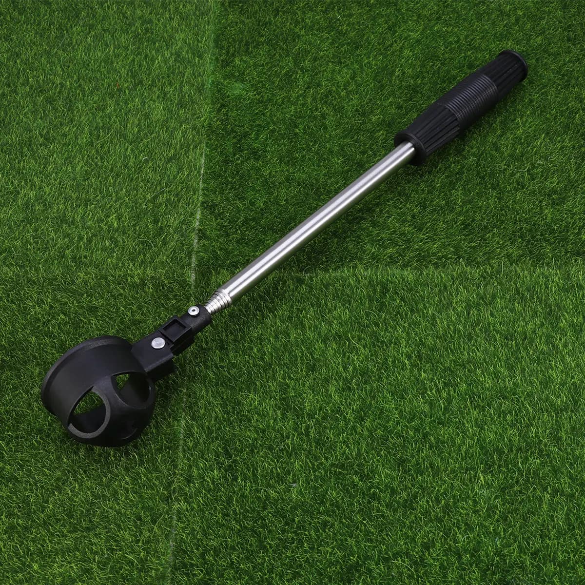 Raccoglitore di palline da golf telescopico con asta in acciaio inossidabile, impugnatura in ABS, estensibile fino a 2 m, per recuperare palline in acqua, boschi, cespugli, leggero.