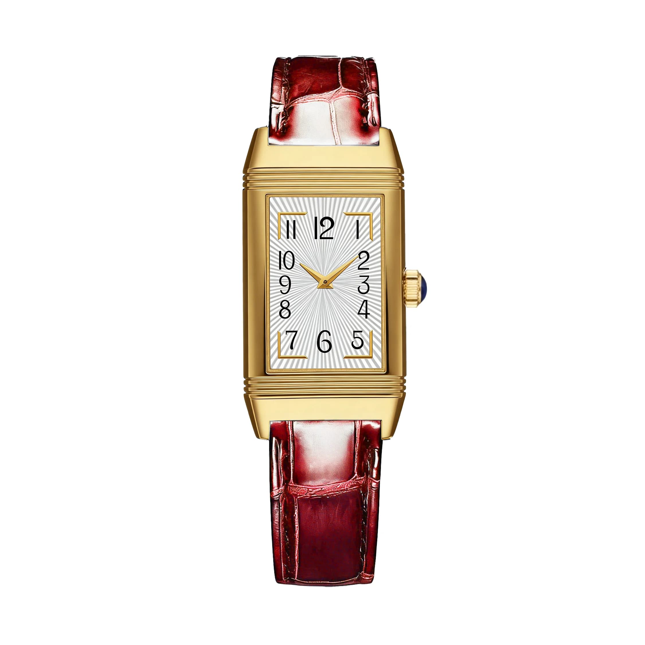 Fashionable Square Flip-Cover Quartz Wristwatch for Women Simple Versatile Waterproof Leather Belt Trendy Design