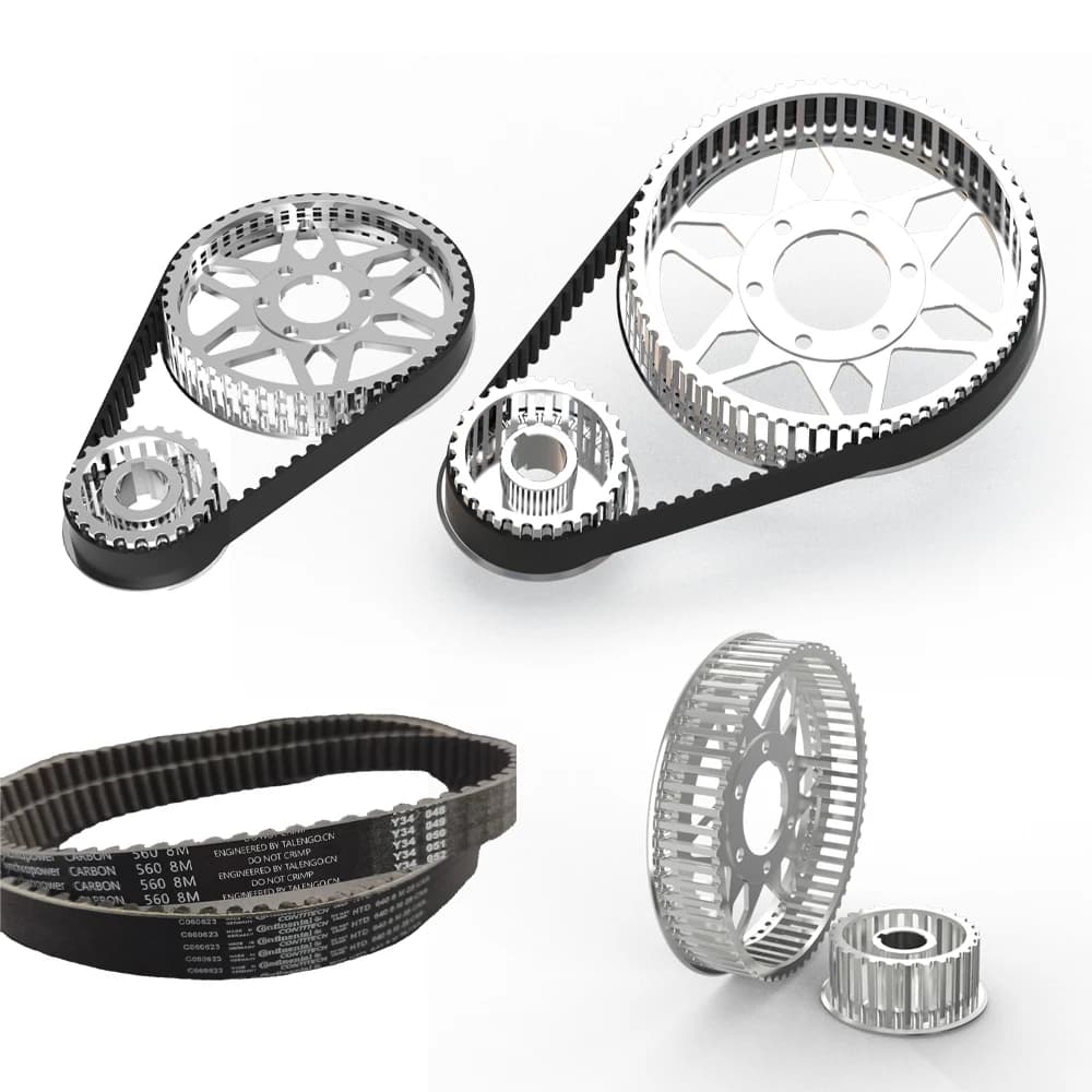 Gruppo puleggia ingranaggio trasmissione primaria potenziato con cinghia allargata per moto elettriche fuoristrada SURRON Light Bee/Ultra Bee