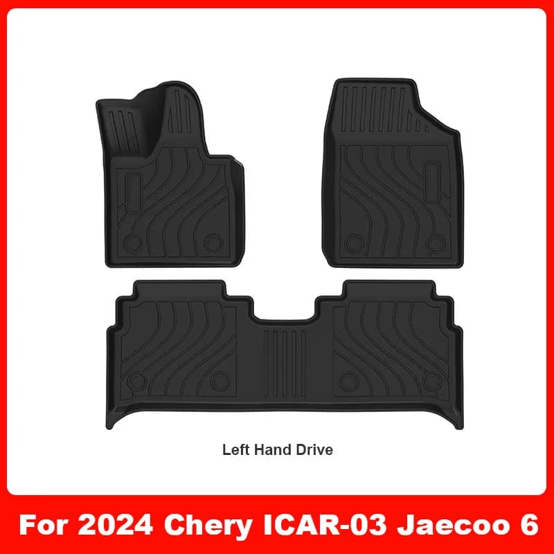 Tappetini TPE Specifici per Chery Icar 03 Jaecoo 6 2024, Guida a Sinistra e Destra, Accessori Interni Auto su Misura, Materiale ECO
