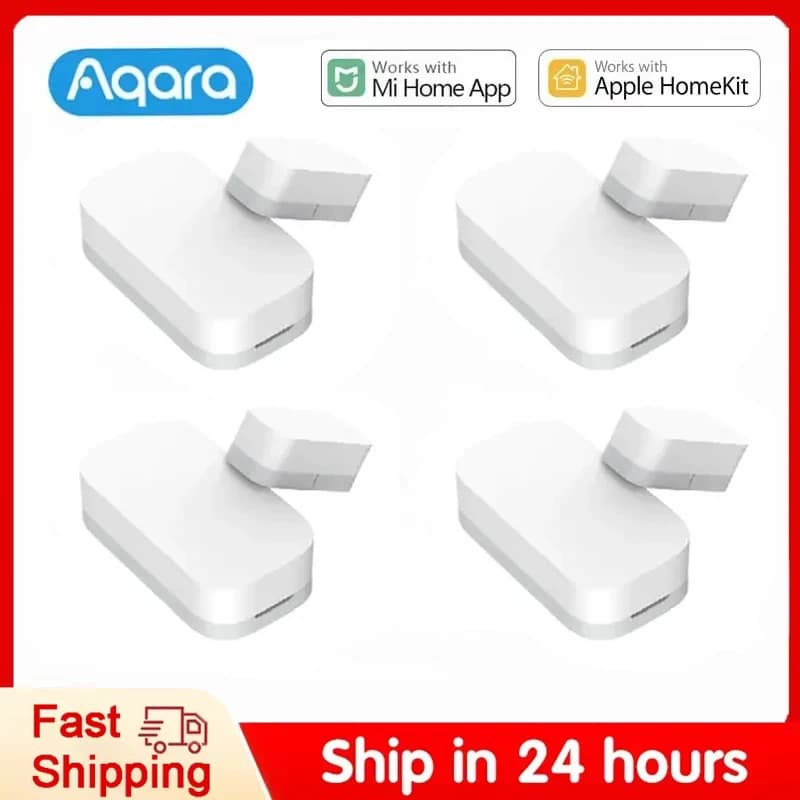 Sensore per porte e finestre Aqara originale Connessione wireless ZigBee Sensore per porte intelligente MCCGQ11LM Lavoro domestico intelligente con l'APP MiHome HomeKit