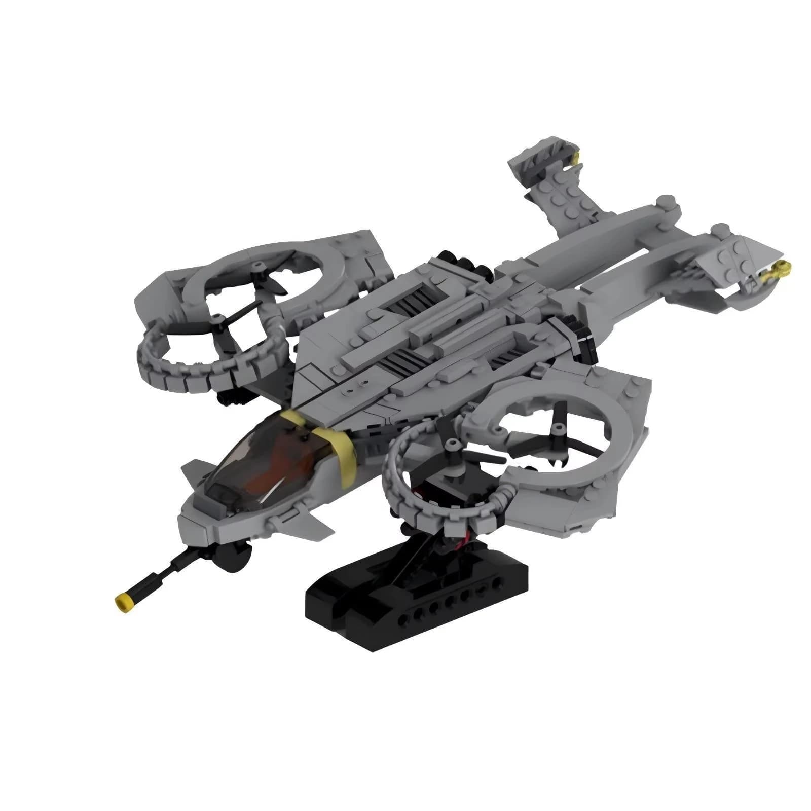 740 pezzi MOC famoso film AT0 Sea Wasp modello di elicottero assemblaggio fai da te giocattoli da costruzione regalo di compleanno per bambini