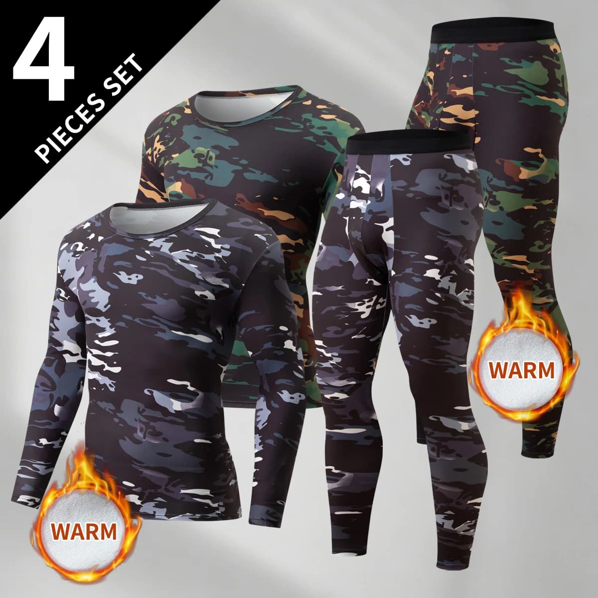 2/4-Piece Men's Warm Suit With Printed Multi-Color Fashionable Slim Fit Long Sleeved Sports And Comfortable Autumn Clothes Pants