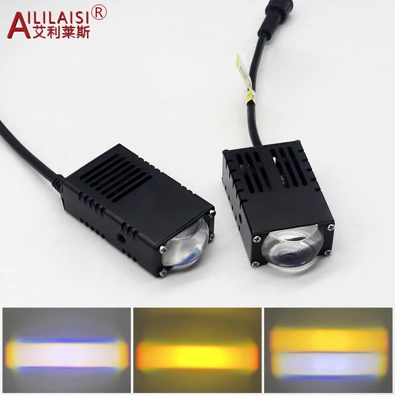 Lente per faro Laser singolo Mini Matrix da 1.5 pollici 25W 20W Laser Bi LED faretto per proiettore per lampade universali per auto e moto