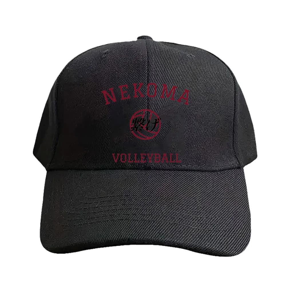 Cappellino da Baseball Haikyuu Nekoma Volleyball Estivo per Donna e Uomo, Cappello Regolabile alla Moda con Stampa Divertente