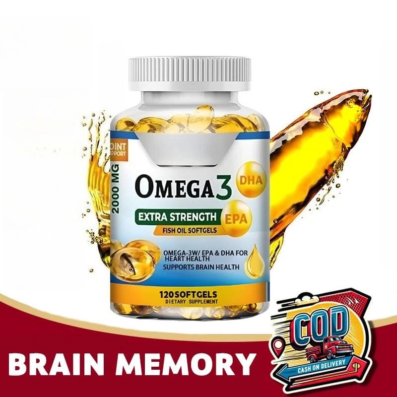 Omega 3 Olio di Pesce di Acque Profonde in Capsule Morbide, Vitamine e Integratori, Fibre Alimentari, Alimento Salutare, Essenza Vegetale