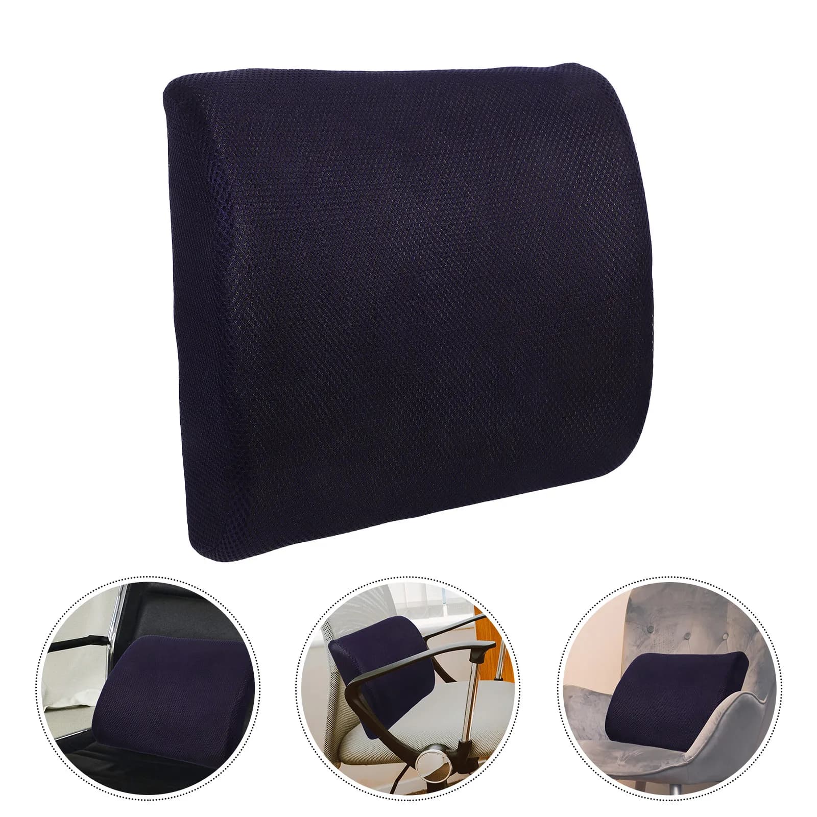 Lumbar Support Pillow Memory Foam Back Cushion for Office Chair Car Seat Breathable Ergonomic Comfort