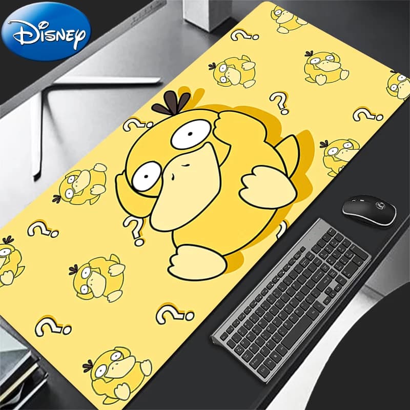 P-Pokemon Psyduck 90x40 cm Gaming Mouse Mat PC Anime for CS GO Rubber mouse pad Kawaii for office laptop