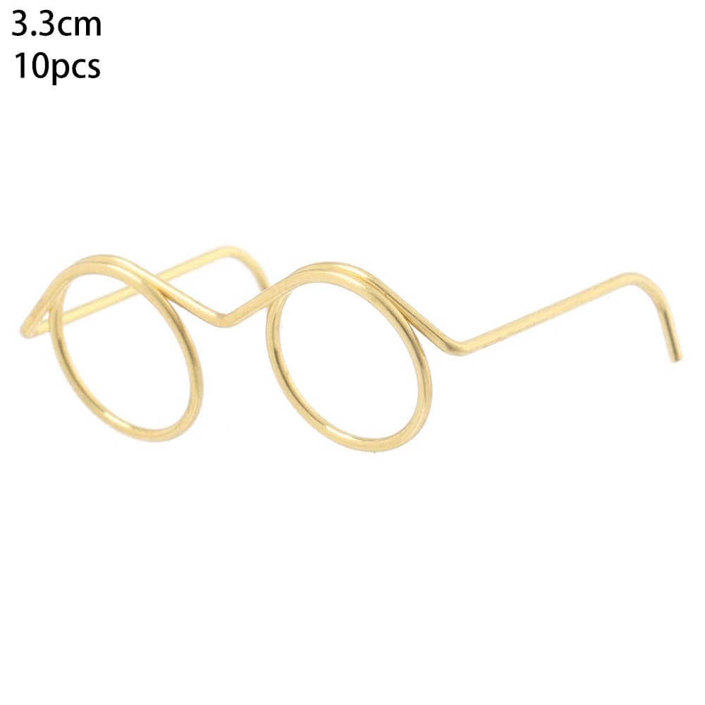 Accessori Occhiali in lega con montatura rotonda color oro senza lenti