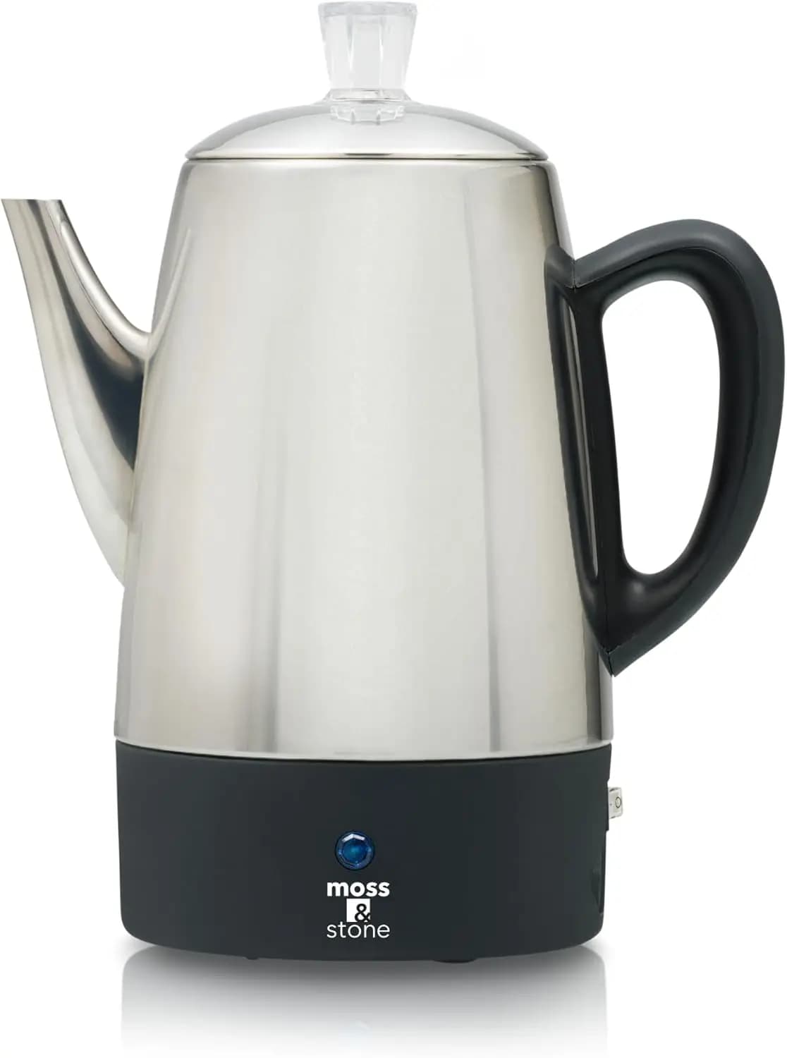 Electric coffee maker for Percolation, 10 cups, stainless steel with maintenance function Heat and basket