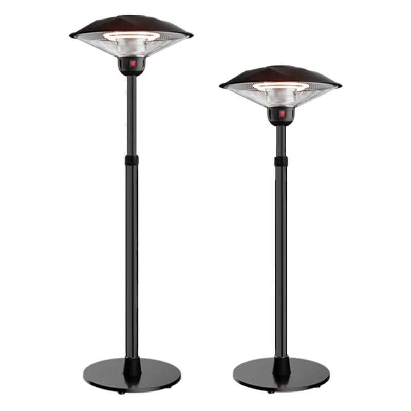 AC110-240V Elettrico Patio Riscaldatore Esterno Autoportante IP44 ventilatore di aria calda Riscaldatore da Patio scaldino elettrico 74 cm di diametro