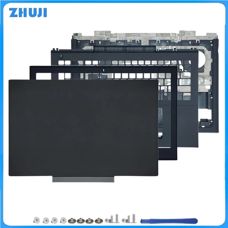 Per Notebook Inspiron 15 7566 7567 NUOVO LCD Del Computer Portatile Della Copertura Posteriore Lunetta Anteriore Superiore Palmrest Base Inferiore Caso Tastiera Cerniere