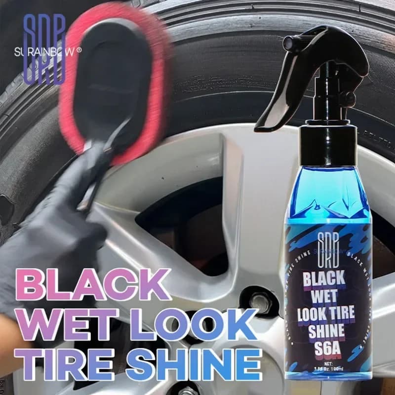 Auto Nero Aspetto Bagnato Pneumatico Lustro Medicazione Automotive Trasparente Cappotto Pneumatico Medicazione Spray per Lucido Pneumatico Bagnato Cera Lucido Pneumatico Bagnato Look
