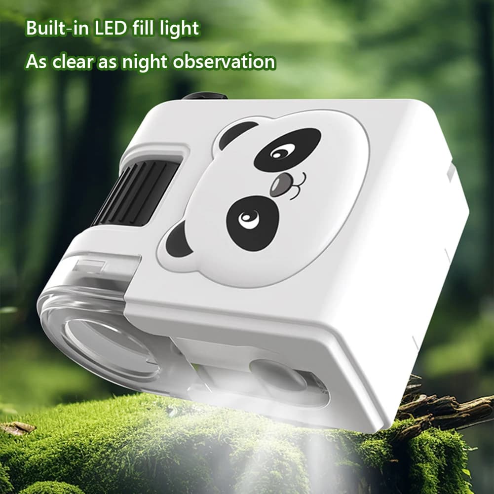 Microscopio Mini 80x con Luce LED, Microscopio Portatile, Microscopio Educativo per la Scienza