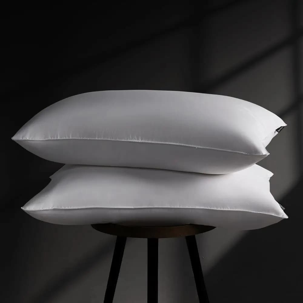 Set da 2 cuscini Queen Size, in piuma d'oca a media fermezza, ideali per chi dorme su un fianco e sulla schiena, 20x30 pollici