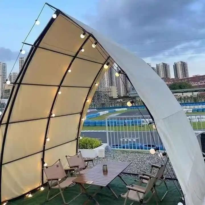 3x3x2.5m Wilderness Restaurant Tents Camping Tent PVC Hotel Luxury Glamping Safari Resort Sailing Shape Hotel Tent