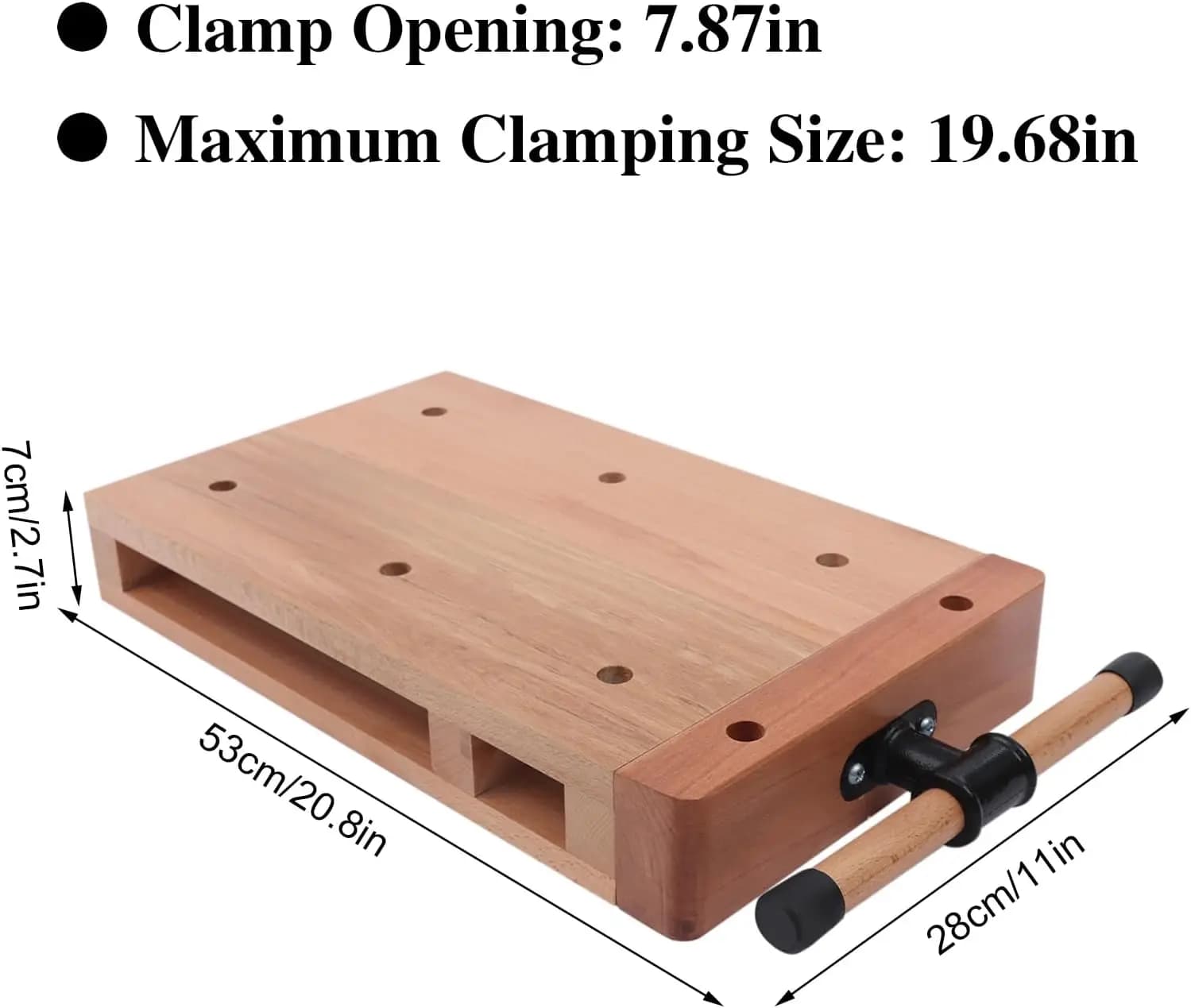 Banco da Lavoro in Legno, Banco da Falegnameria Portatile da Tavolo con Morsetti di Fissaggio a G e Blocchi di Finitura, per Casa, Garage