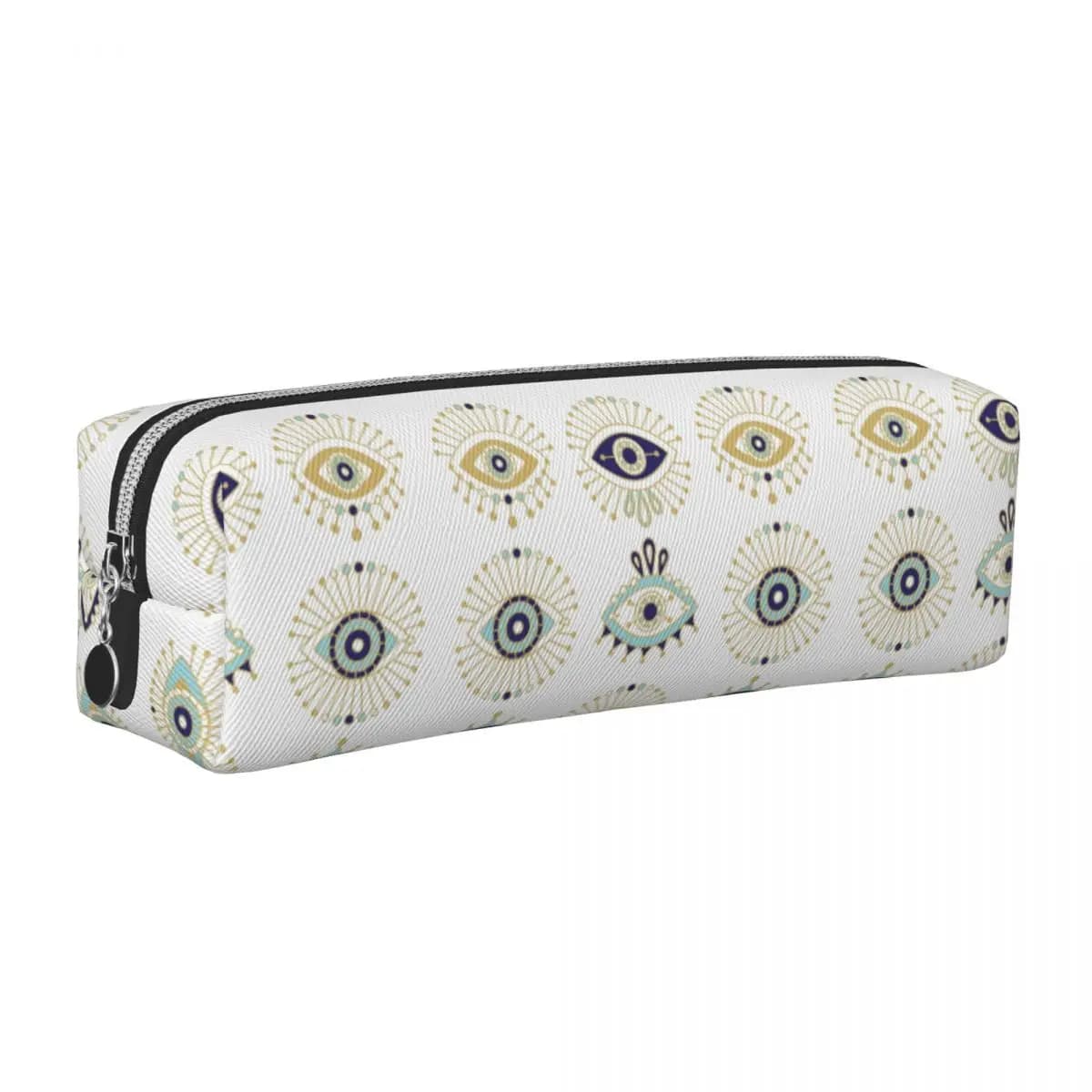 Simpatico astuccio Boho Evil Eye Amule greca Nazar astuccio portapenne portapenne grande borsa portaoggetti studenti scuola cerniera cancelleria