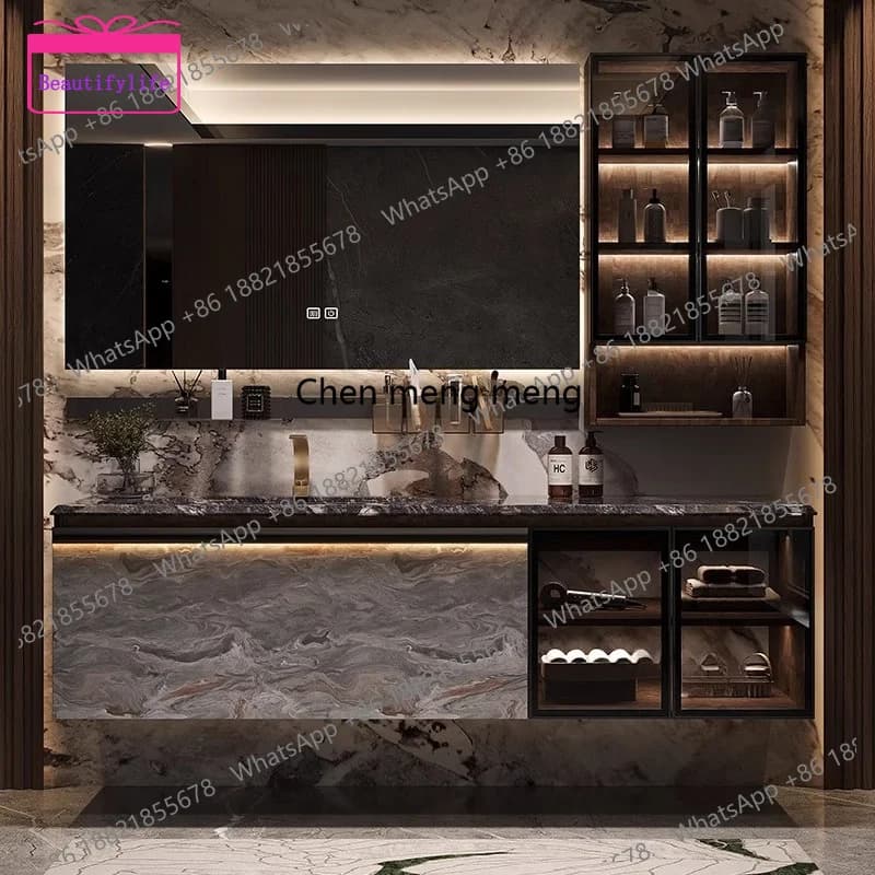 YL Toilet Perfume Bathroom Cabinet Corner Sink Mirror Organizer Bathroom Cabinet Paper Skincare Display Gabinete Trendy Furni