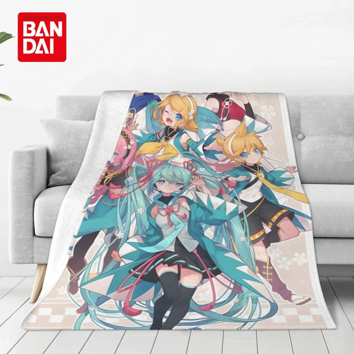 Bandai Hatsune Miku coperte a voce debole sul divano del letto aria condizionata copriletto per bambini