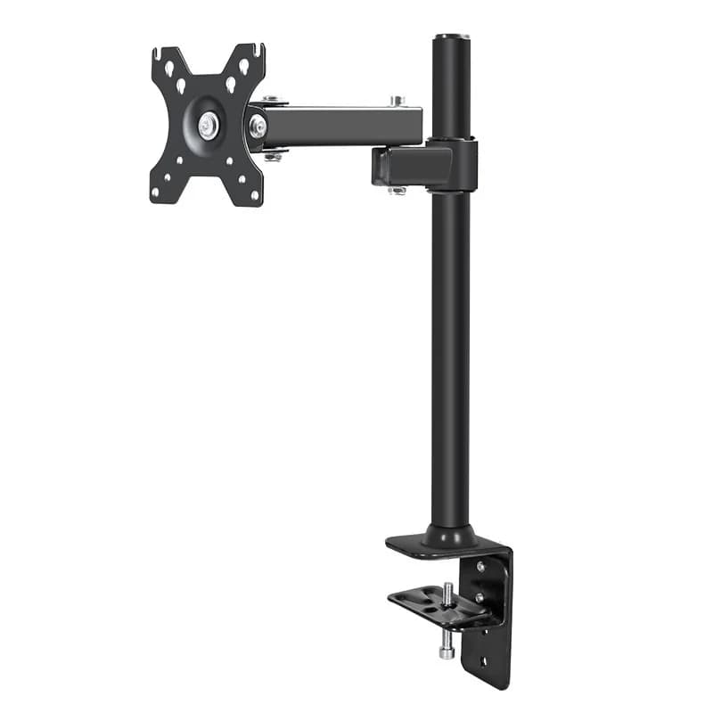 HILLPORT 10-27" Monitor Desktop Arm Steel Single Lcd TvTable Mount Inclination 360 Wheel Support Vesa 75 100 Full Motion White Bracket