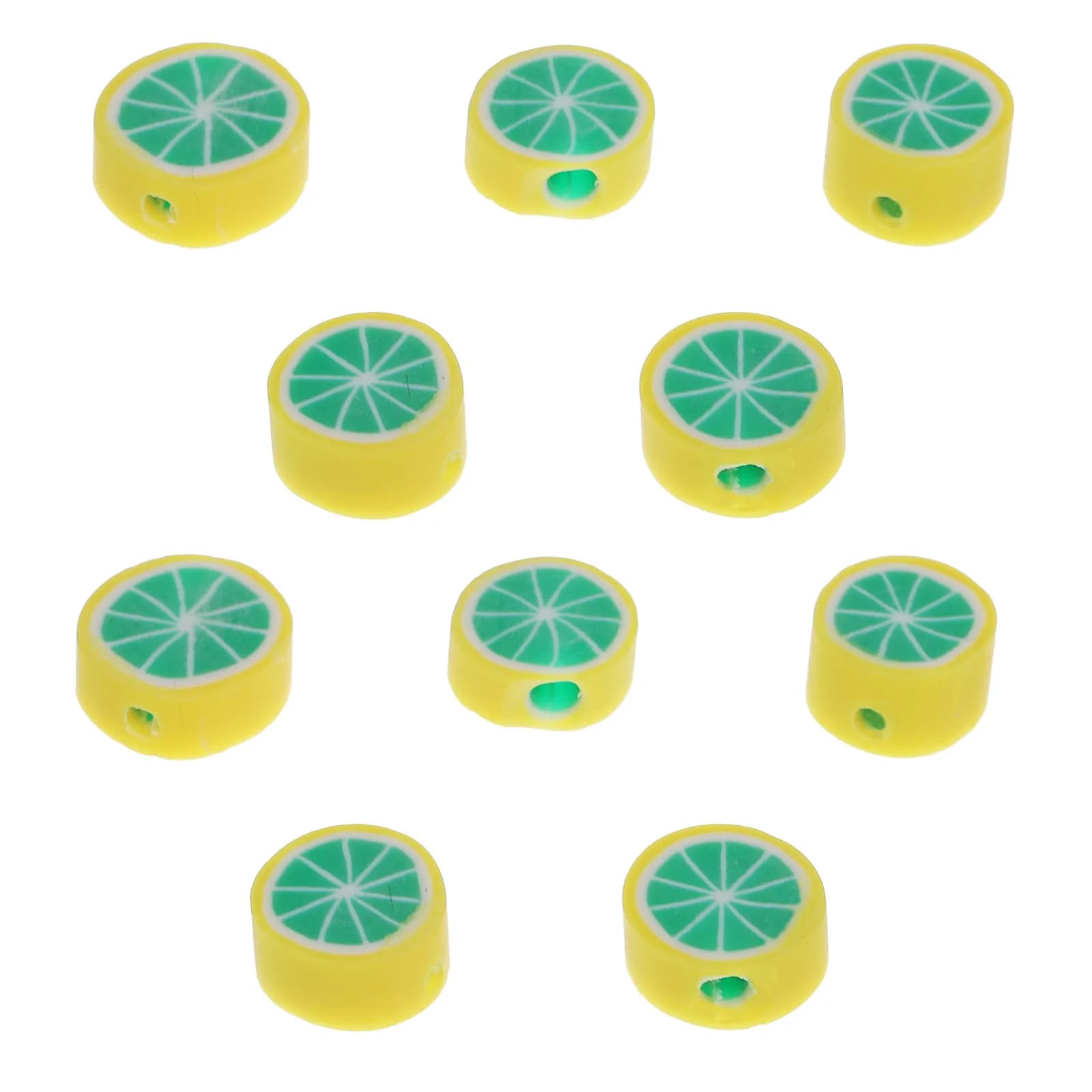 200 Pezzi Accessori per Creazione Braccialetti Fai-da-Te, Perline in Argilla Polimerica a Forma di Lime, Perline Sciolte per Gioielli, Collane, Artigianato, Perline Decorative