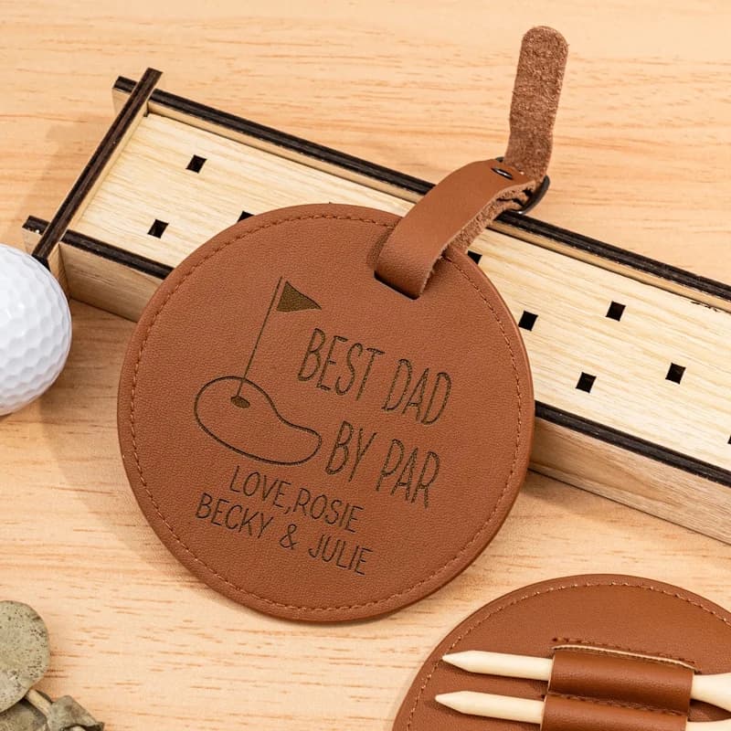 Personalised golf tee storage bag Custom name round golf tee pouch Portable golf tee storage bag Gift for golf enthusiasts