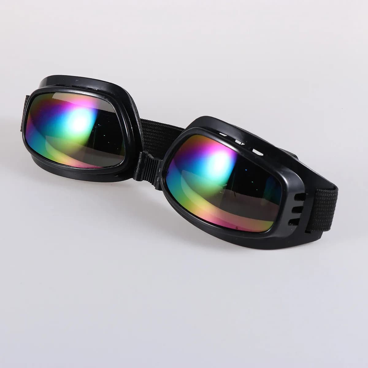 Unisex Adjustable Ski Goggles Motorcycle Safety Glasses Cycling Mountaineering with Anti-Fog Dual Layer Pc Lens Uv Protection
