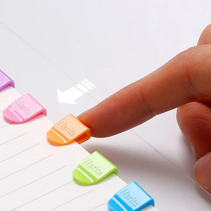 Mini clip in plastica colorata cartella per etichette per notebook organizzatore di carta decorazione segnalibro comoda fissazione di file per ufficio